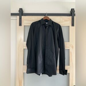 NWOT Eton Contemporary Black Button Up Shirt 43 / 17 Men Dress Tuxedo Shirt